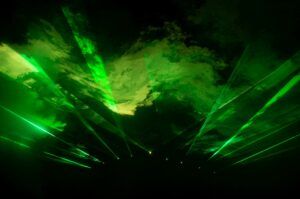 Europe Évènement - Ecological shows - Ecological laser show showing the Northern Lights